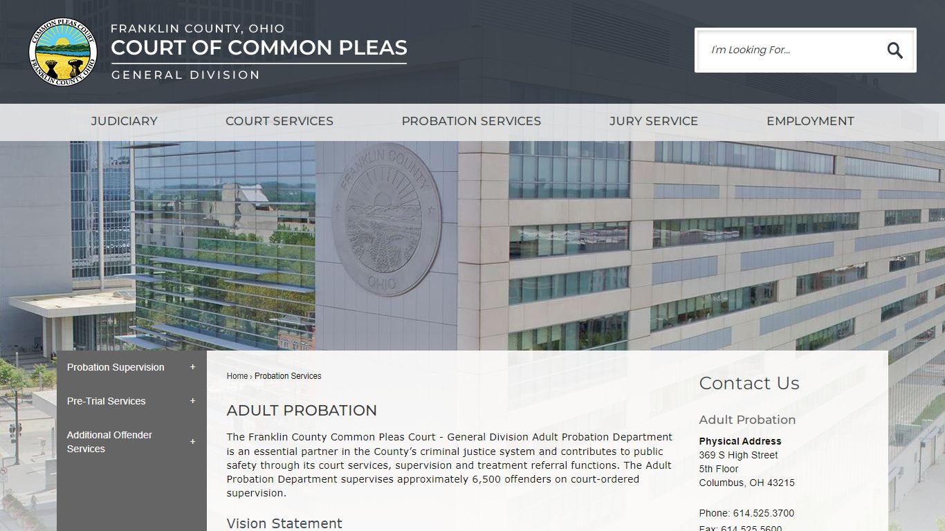 adult Probation | Franklin Court of Common Pleas